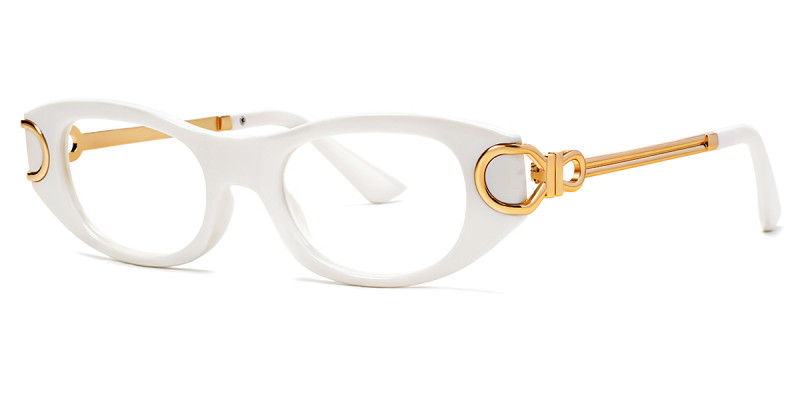 Oval White Frame