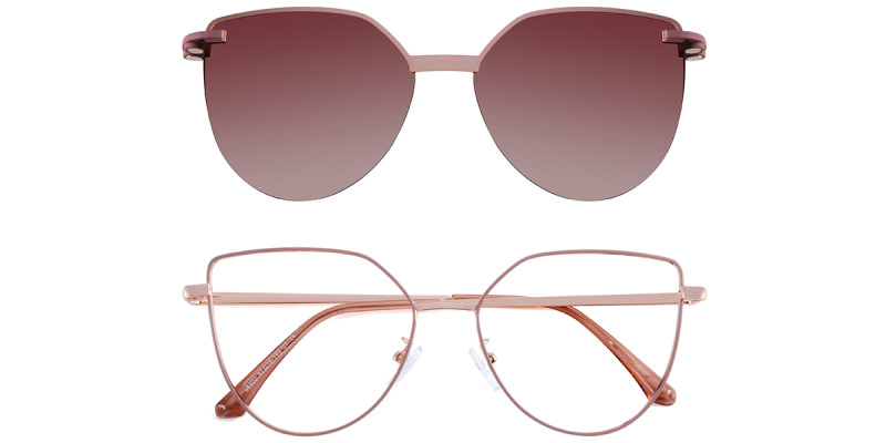 Cateye Gold Magnetic Snap-On Frame