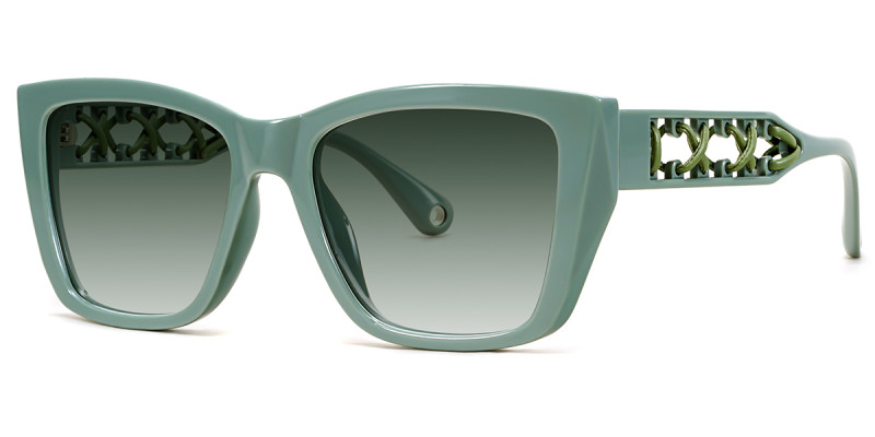 Square Green Sunglasses