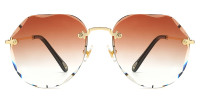 Rimless Brown Frame
