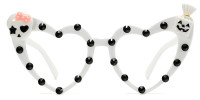 Heart-Shaped White Skull Frame
