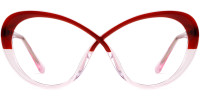 Oval Red Clear Frame