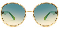 Round Green Gold Sunglasses